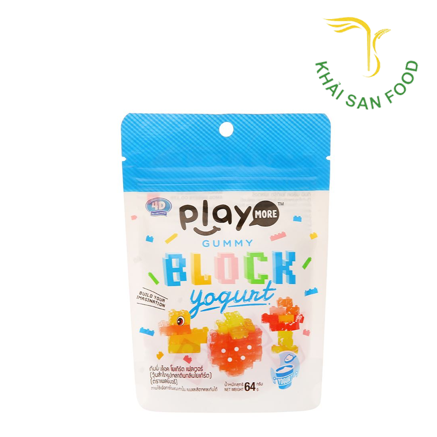 Kẹo Dẻo Xếp Hình Vị Sữa Chua Playmore 64g