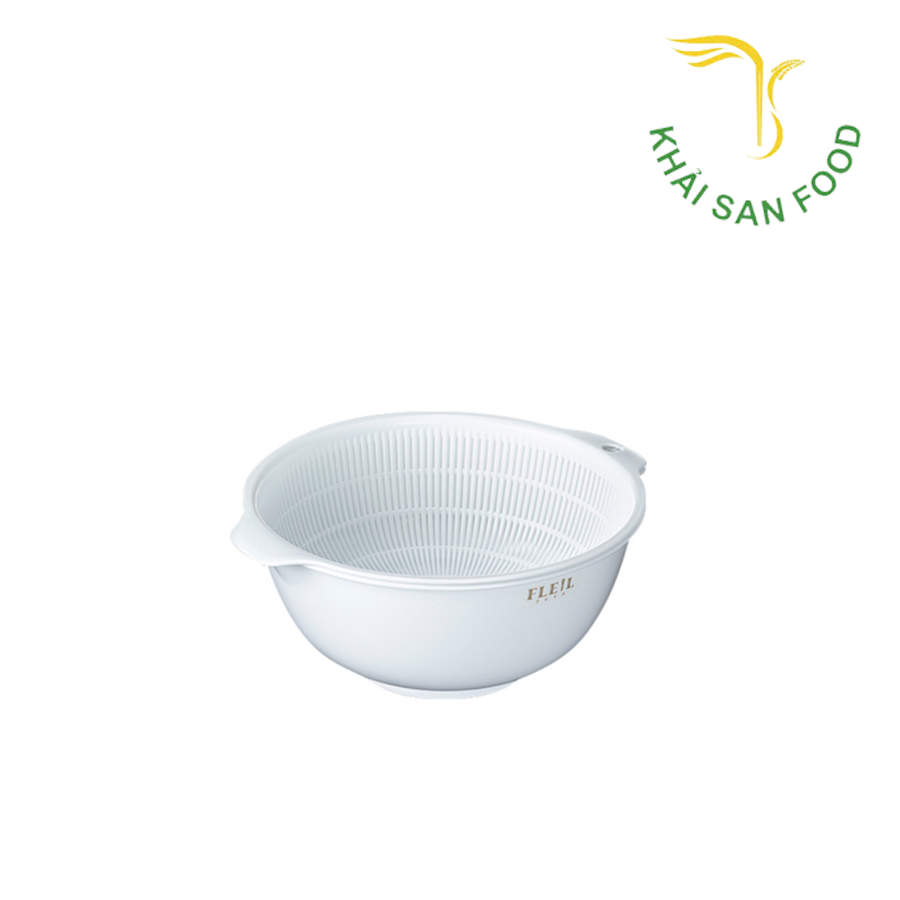 Set Chậu, Rổ Nakaya 1,5L Màu Trắng