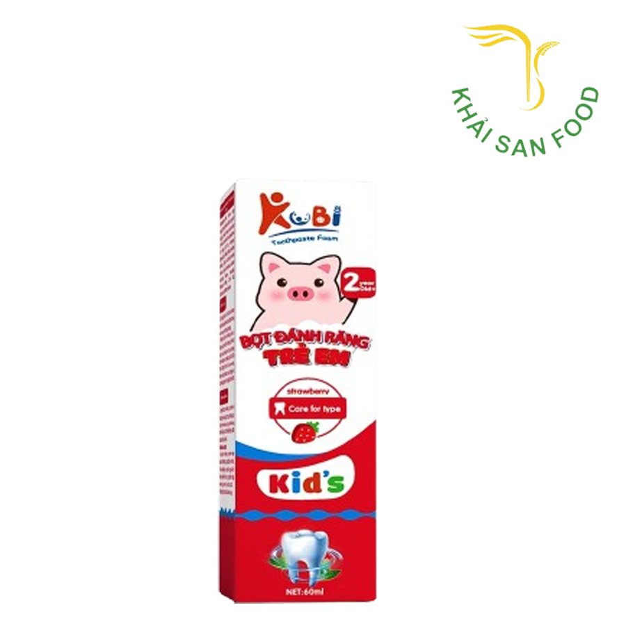 Kem Đánh Răng Dạng Bọt Trẻ Em Kubi 60 ml -Vị Dâu