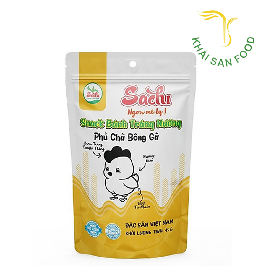 Snack Bánh Tráng Nướng SACHI Phủ Chà Bông Gà 45g