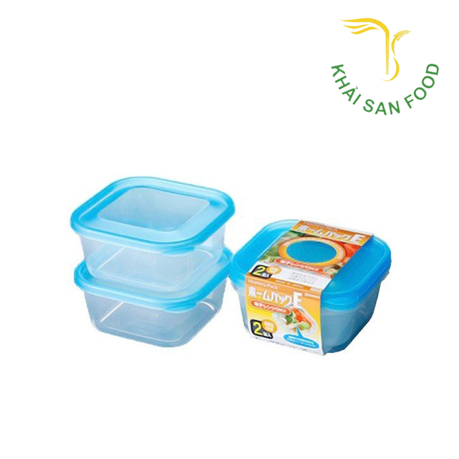 KBN Set 2 Hộp Nhựa 750ml Màu Xanh Nakaya