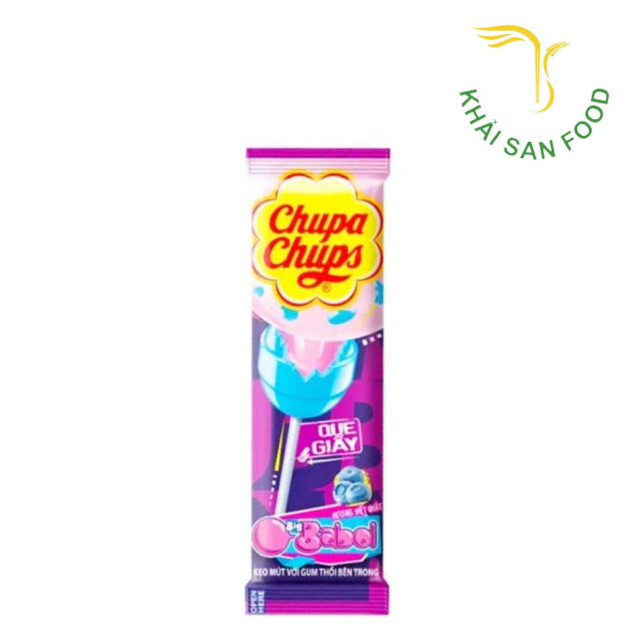 Chupa Chups Kẹo Mút Gum Thổi 12Gr( Hương Việt Quất )