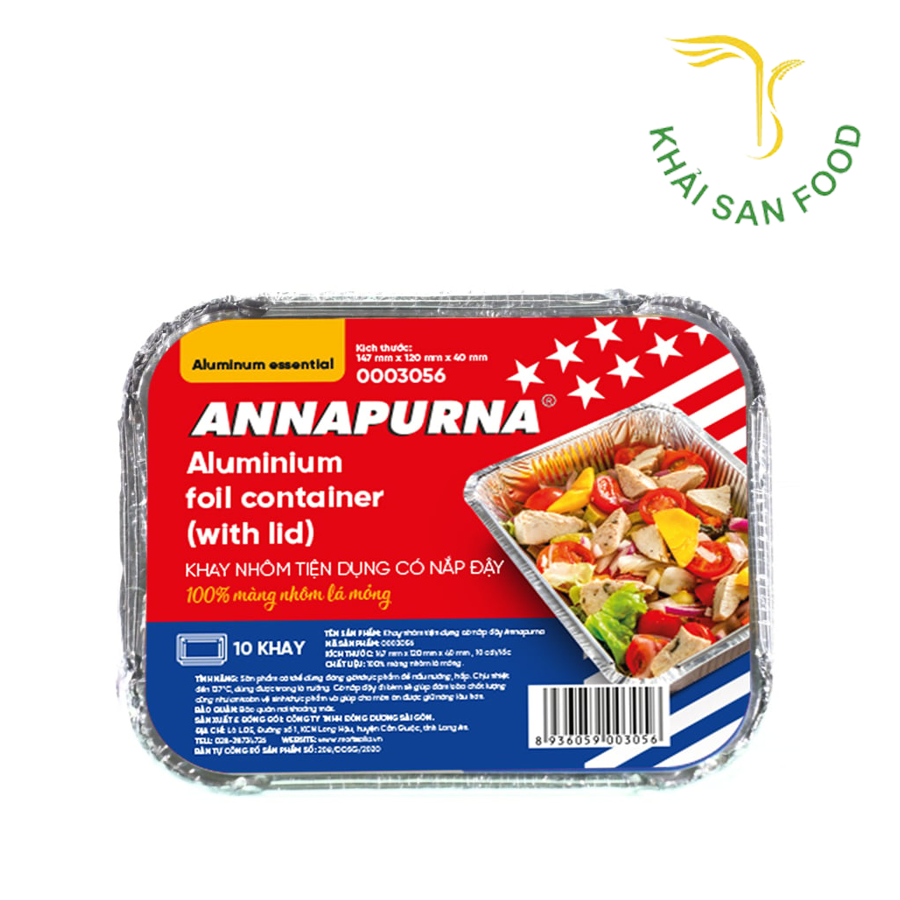 Khay Nhôm Tiện Dụng Có Nắp Đậy Annapurna - 03049