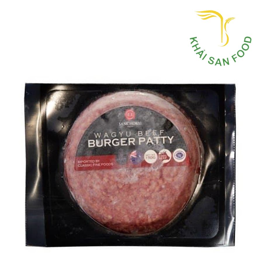 Thịt Bò Xay Đông Lạnh Sanchoku Wagyu Burger Patty 150G