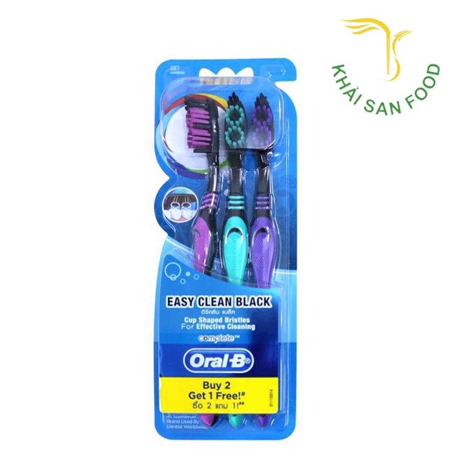 Bàn Chải OralB Siêu Mềm Đen Vỉ 3x6x16