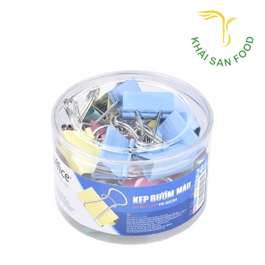 Kẹp Bướm Màu 32mm FO-DCC04 Lốc 12