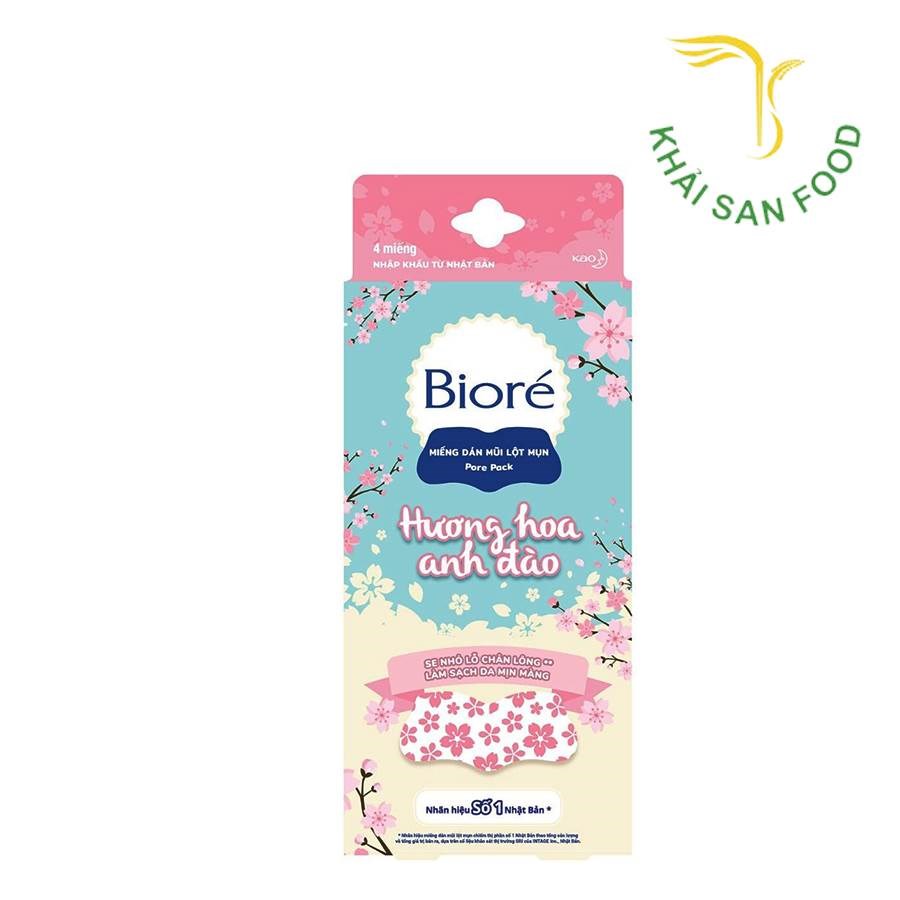 Biore Miếng Dán Mũi Lột Mụn Anh Đào 4S