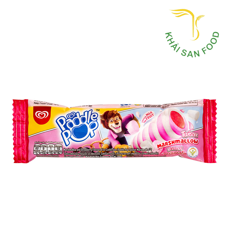 PADDLE POP Kem Lốc Mây Hồng 48G - Cây