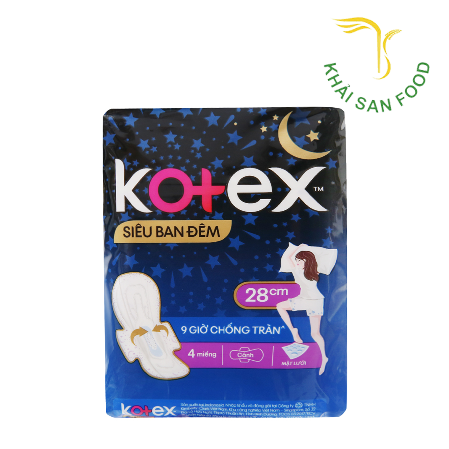 Kotex Siêu Ban Đêm Cool 28cm 4*48