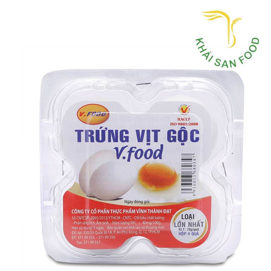 VTD Trứng Vịt Gộc (Hộp 4 Quả)
