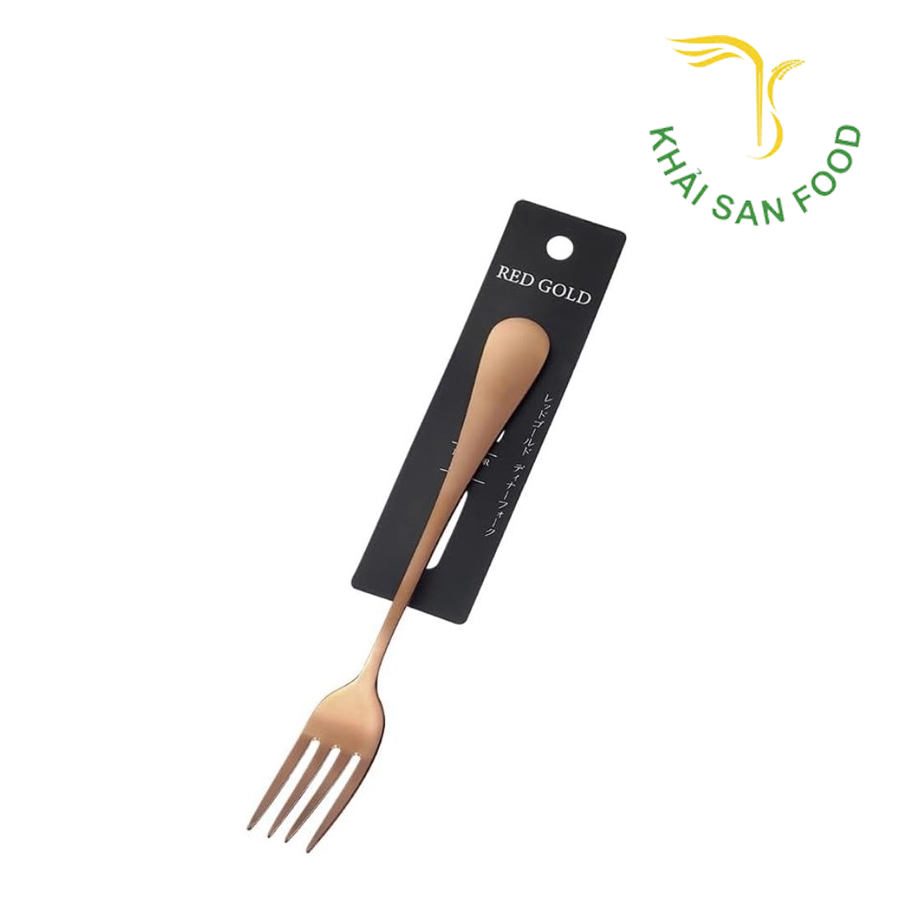 Dĩa Inox Cỡ To 21cm Mạ Vàng Đồng Red Gold