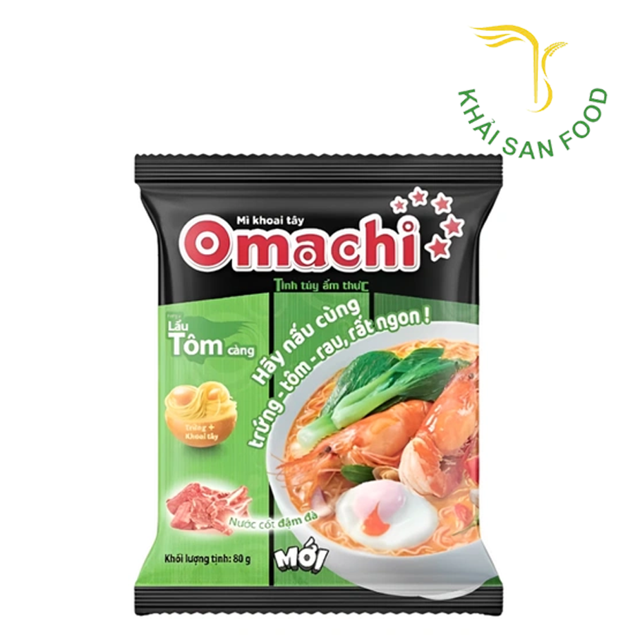 Mì DD Khoai Tây Omachi Hương Vị Lẩu Tôm Càng 67g