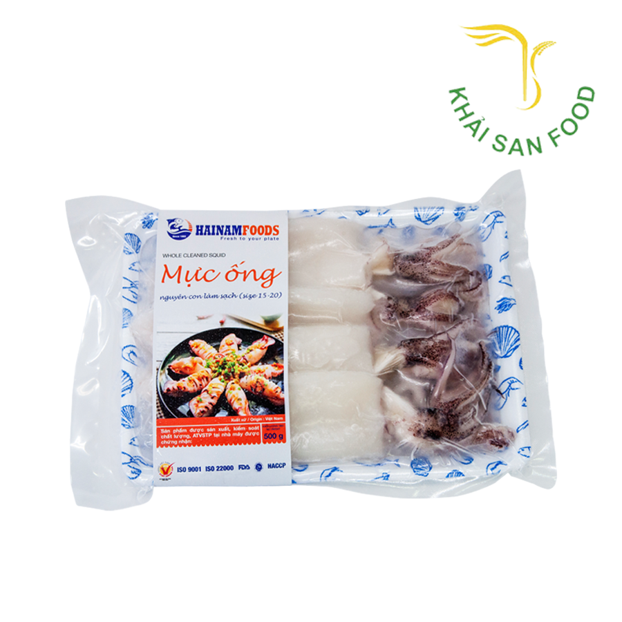 HN Mực Ống NCLS 6-8Cm Khay 500g