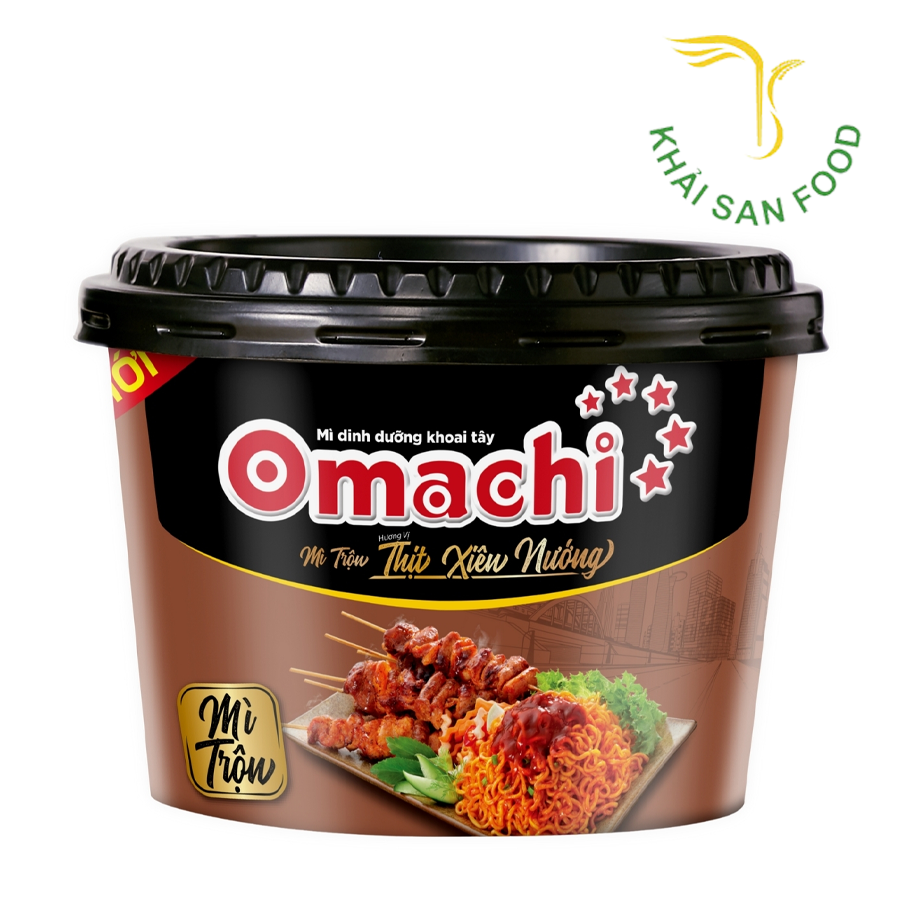 Mì DD Khoai Tây Omachi Trộn Thịt Xiên Nướng 104g