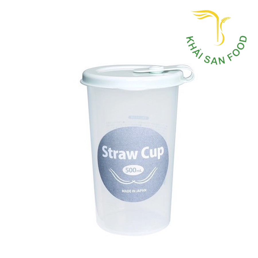 Cốc Uống Nước Có Lỗ Cắm Ống Hút 500ml Kokubo Màu Trắng
