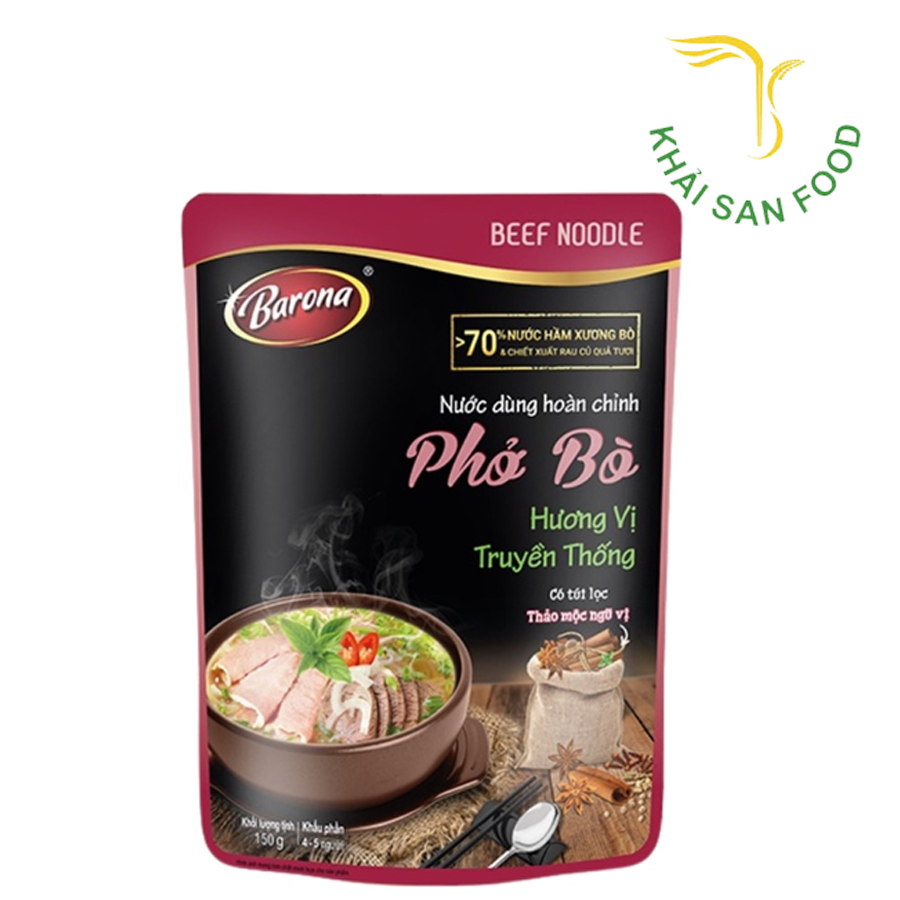 Nước Dùng Hoàn Chỉnh Barona - Phở Bò 150G