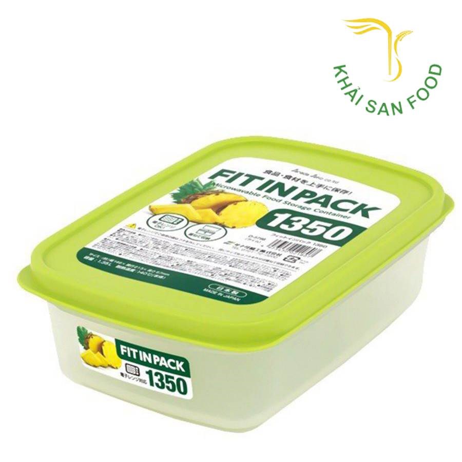 Hộp Nhựa Nắp Dẻo Nhật Bản 1350Ml (Màu Xanh)