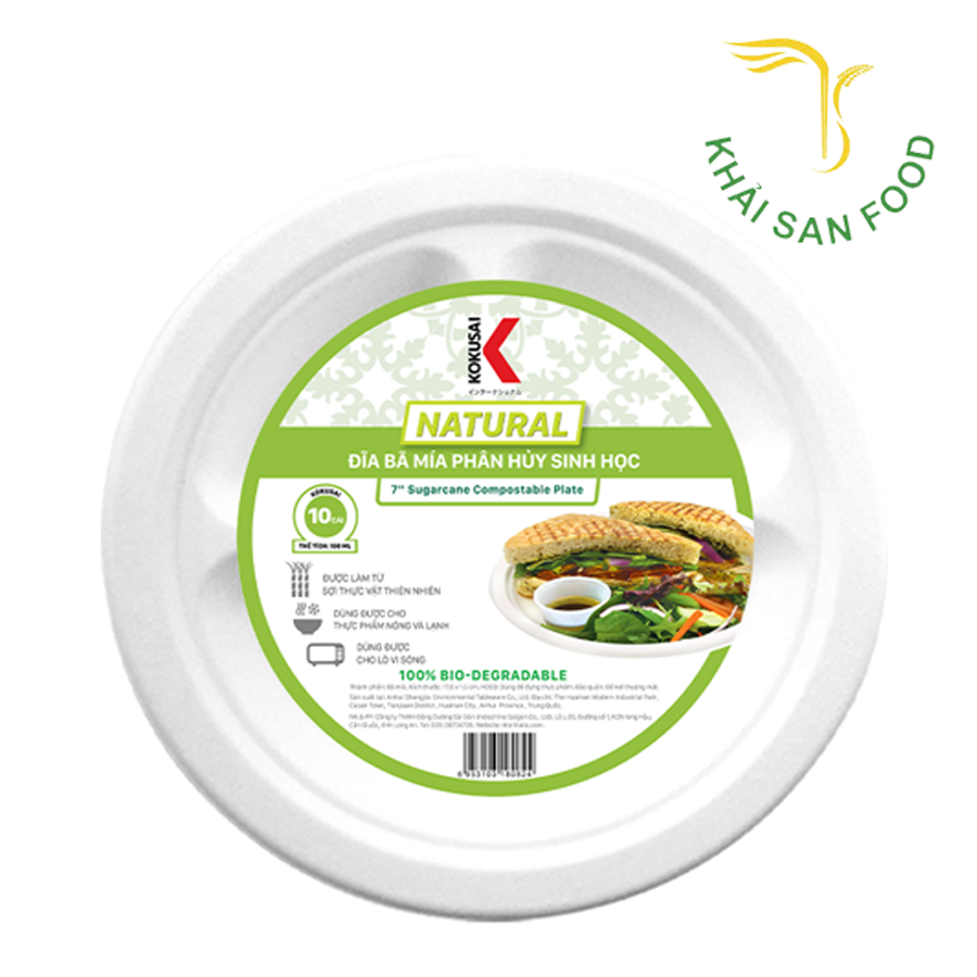 Đĩa Bã Mía Tự Hủy Sinh Học Konkusai 10in