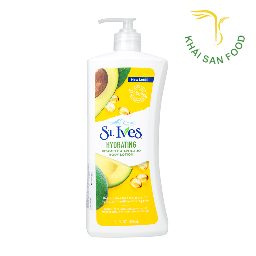 ST.IVES Sữa Dưỡng Thể 621Ml (Vitamin E & Bơ)