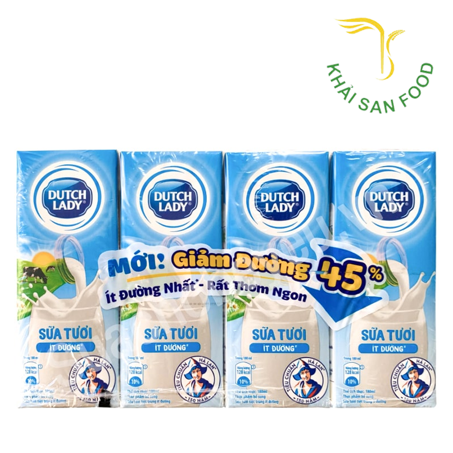 STTT Cô Gái Hà Lan Ít Đường Hộp 180ml