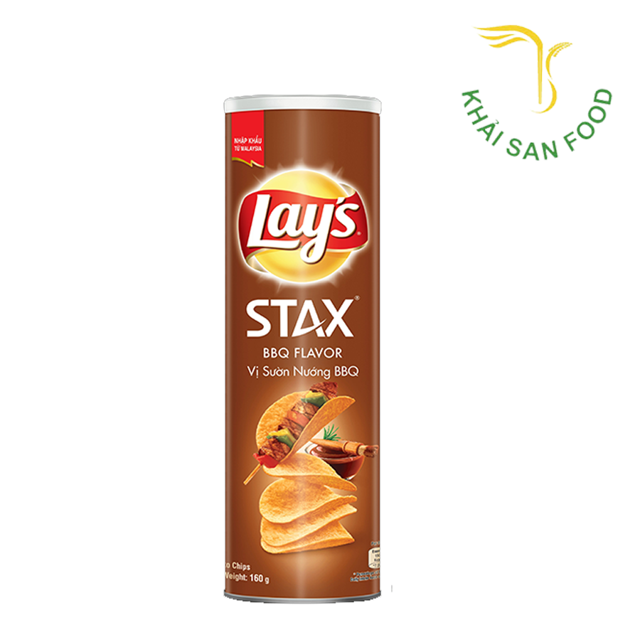 Snack Lays Stax Vị Thịt Nướng BBQ 100G