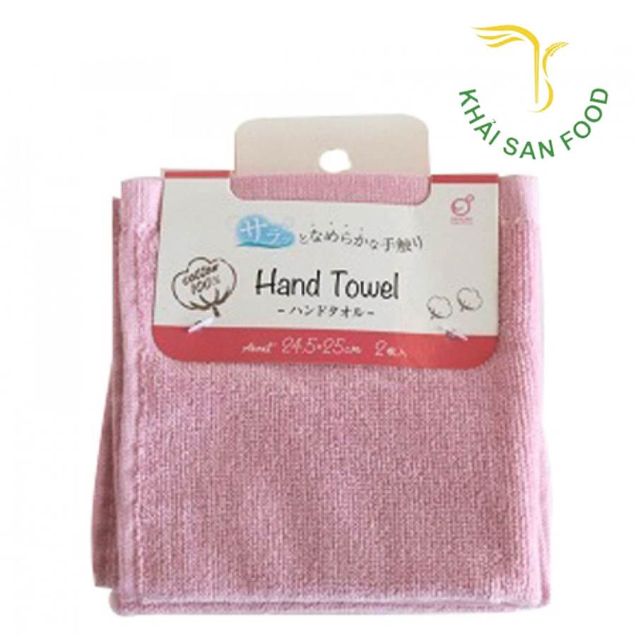 Set 2 khăn mặt mềm mịn cho bé 100% Cotton (Màu Hồng)