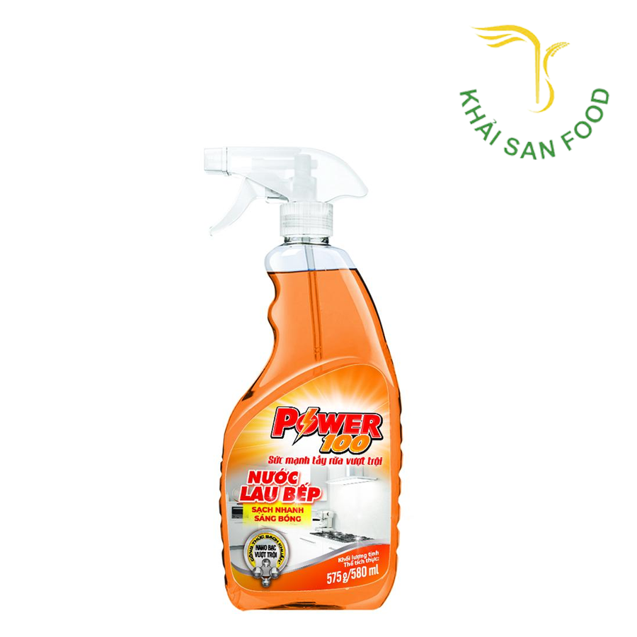 Nước Lau Bếp POWER100 Hương Cam 580ML