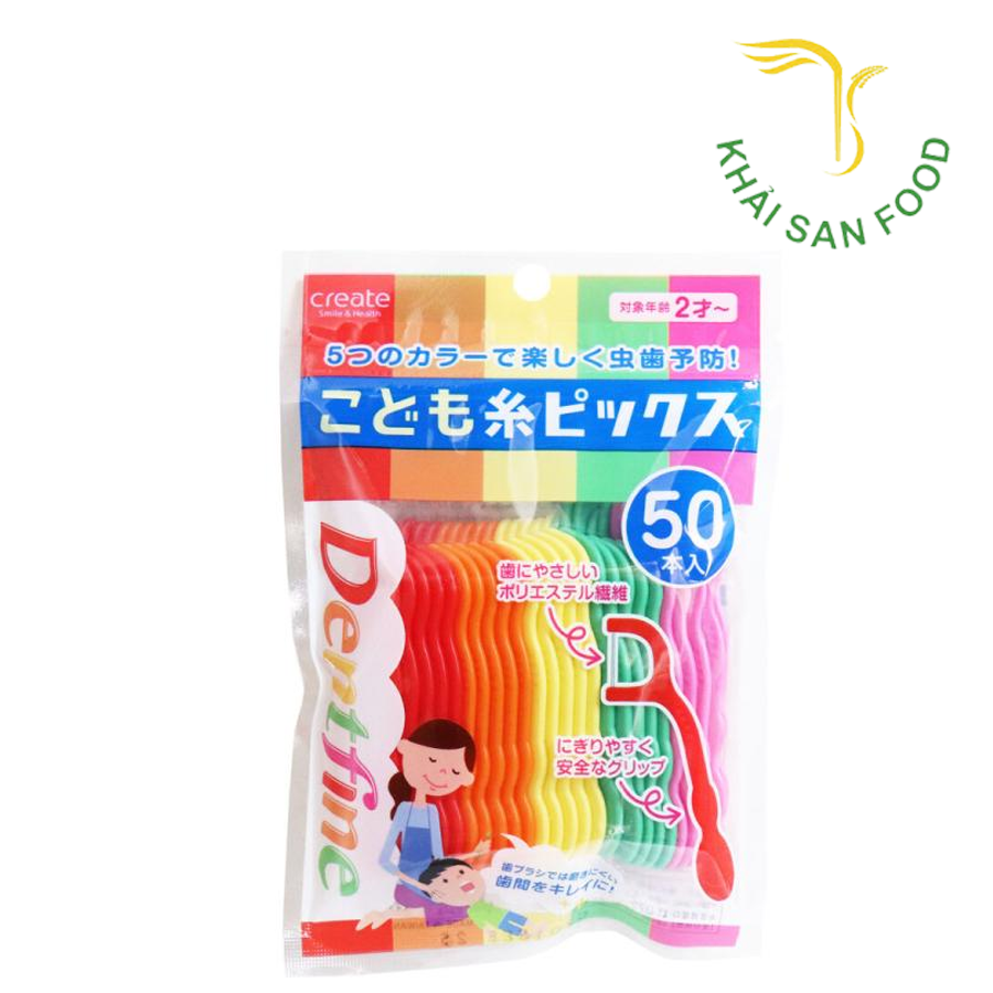 Set 50 Tăm Chỉ Nha Khoa Cho Bé Dentfine