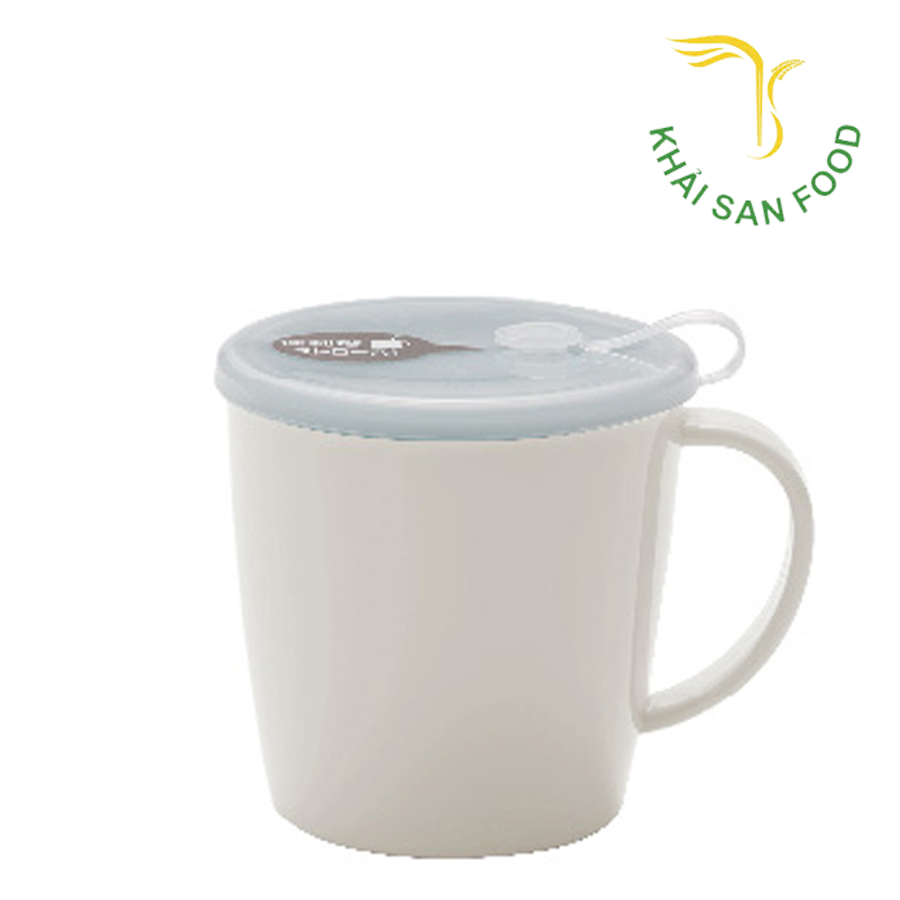 Cốc Nước Uống Có Lỗ Cắm Ống Hút 300Ml (Màu Be)