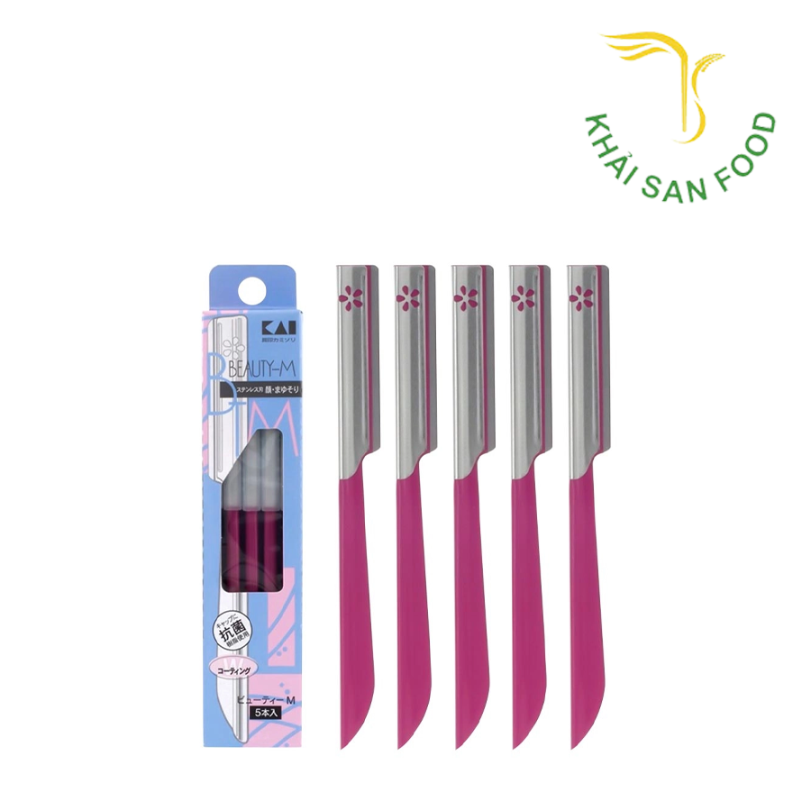 Set 5 Dao Cạo Lông Mày KAI Thân Kim Loại