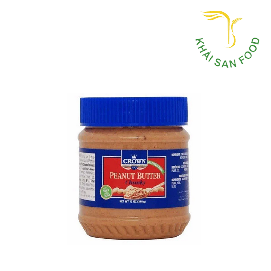 Bơ Đậu Phộng Chunky Crown 340G