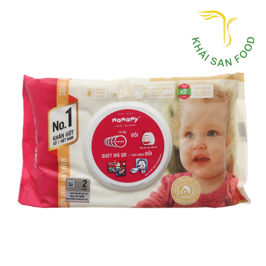 TP Khăn Ướt Mamamy 80 Tờ Mùi