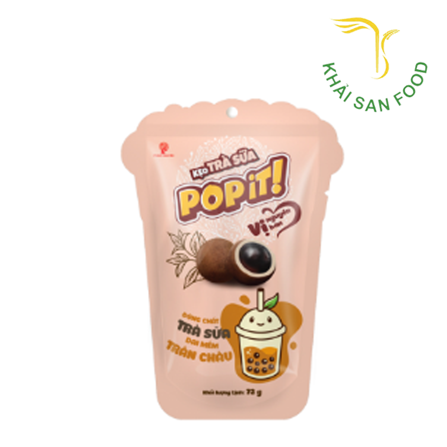 Kẹo Trà Sữa Trân Châu Popit 72g