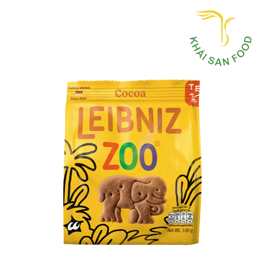 Bánh Qui Ca Cao Hình Thú Rừng Nhiệt Đới Leibniz Zoo 100G