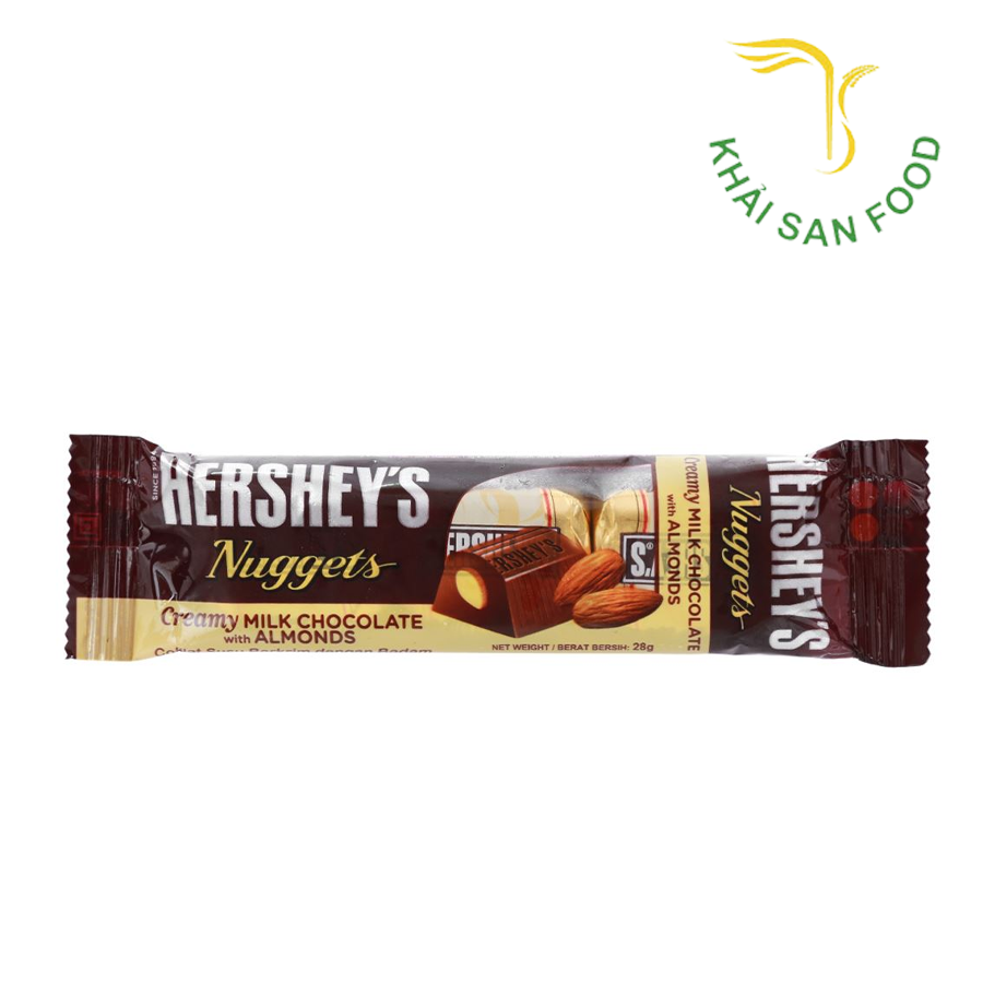 Socola Sữa Hersheys Nuggets Hạnh Nhân 28G