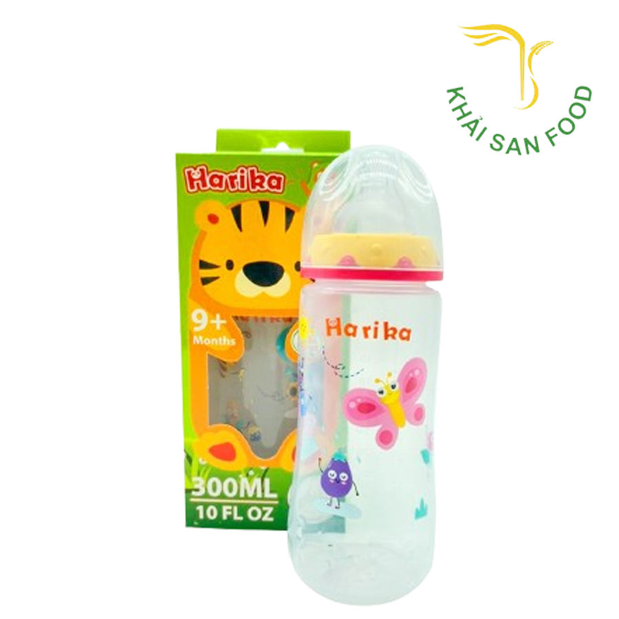 Bình Sữa Cổ Rộng Harika 300ml - Họa Tiết