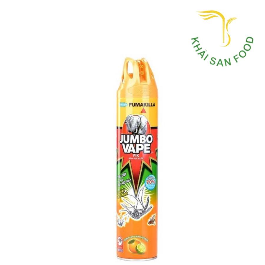 Jumbo Vape F1 Xịt Muỗi Hương Cam Chanh 600ml