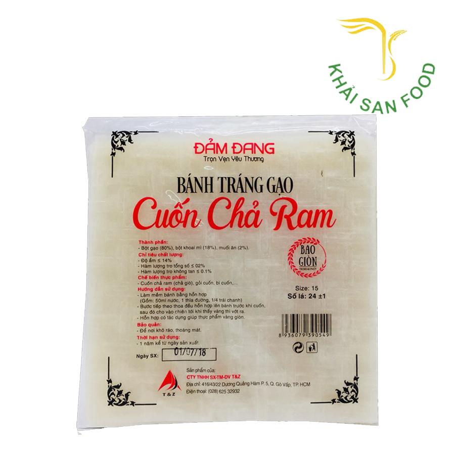 Bánh Tráng Mikiri Cuốn Chả Ram 24 Lá 100G