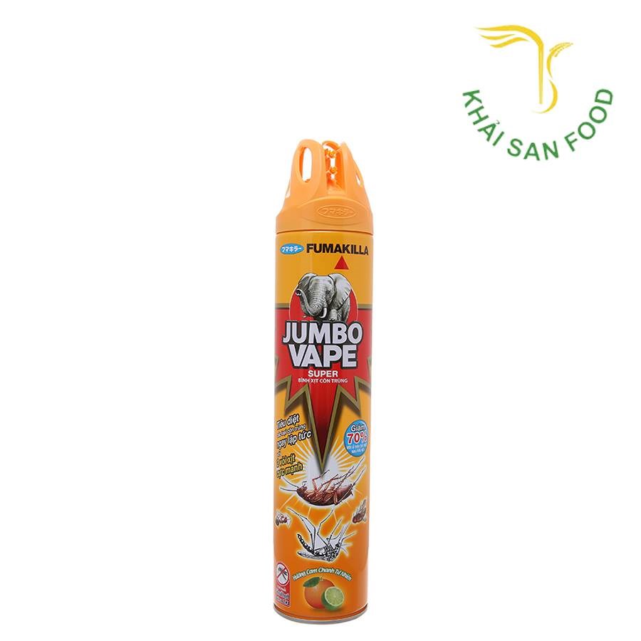 JumBo Vape Xịt Côn Trùng 600Ml (Hương Cam Chanh)