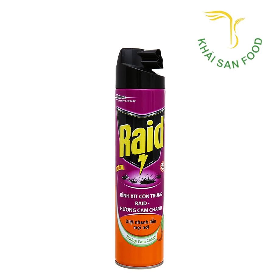Raid Bình Xịt Muỗi Hương Cam Chanh 600ML