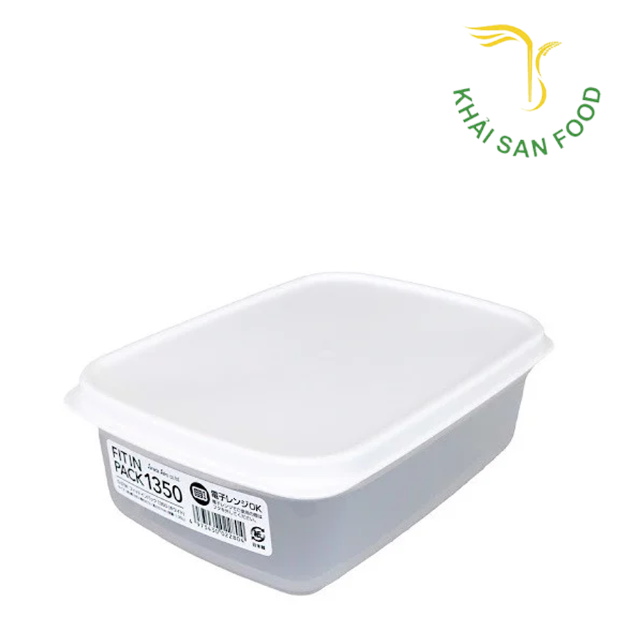 Hộp Nhựa Nắp Dẻo 1350ml Màu Trắng
