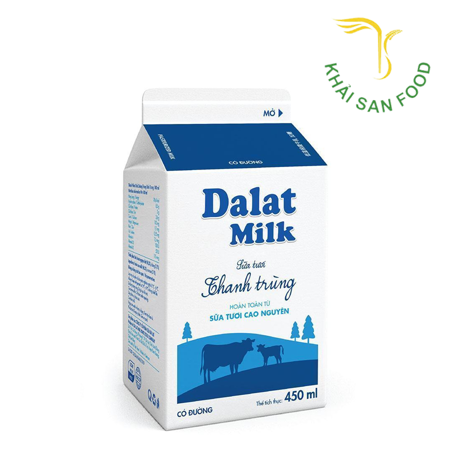 Sữa Tươi Thanh Trùng Có Đường 450Ml Đà Lạt Milk