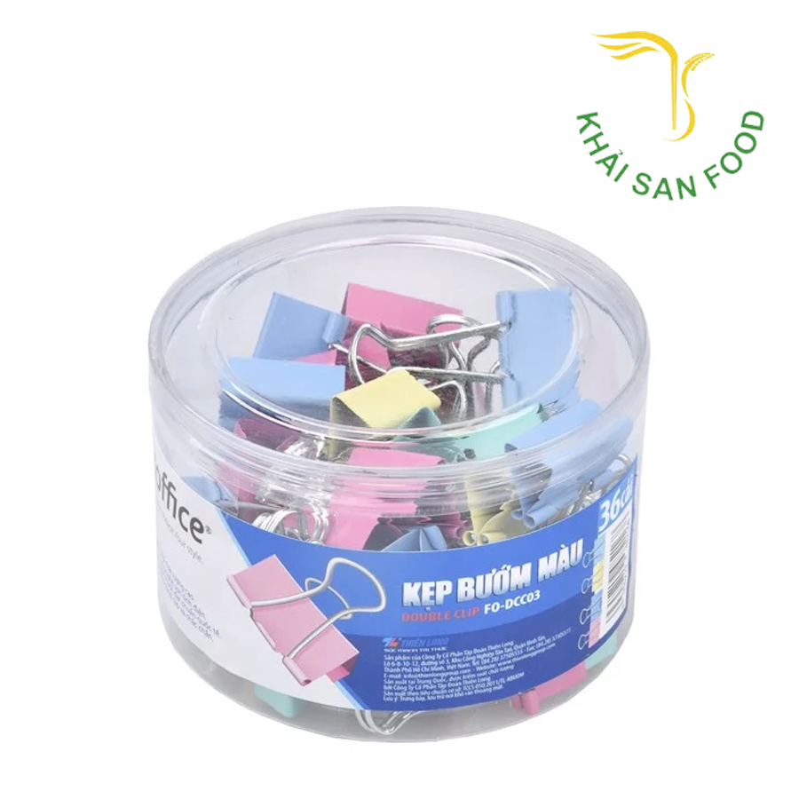 Kẹp Bướm Màu 25mm FO-DCC03 Lốc 12