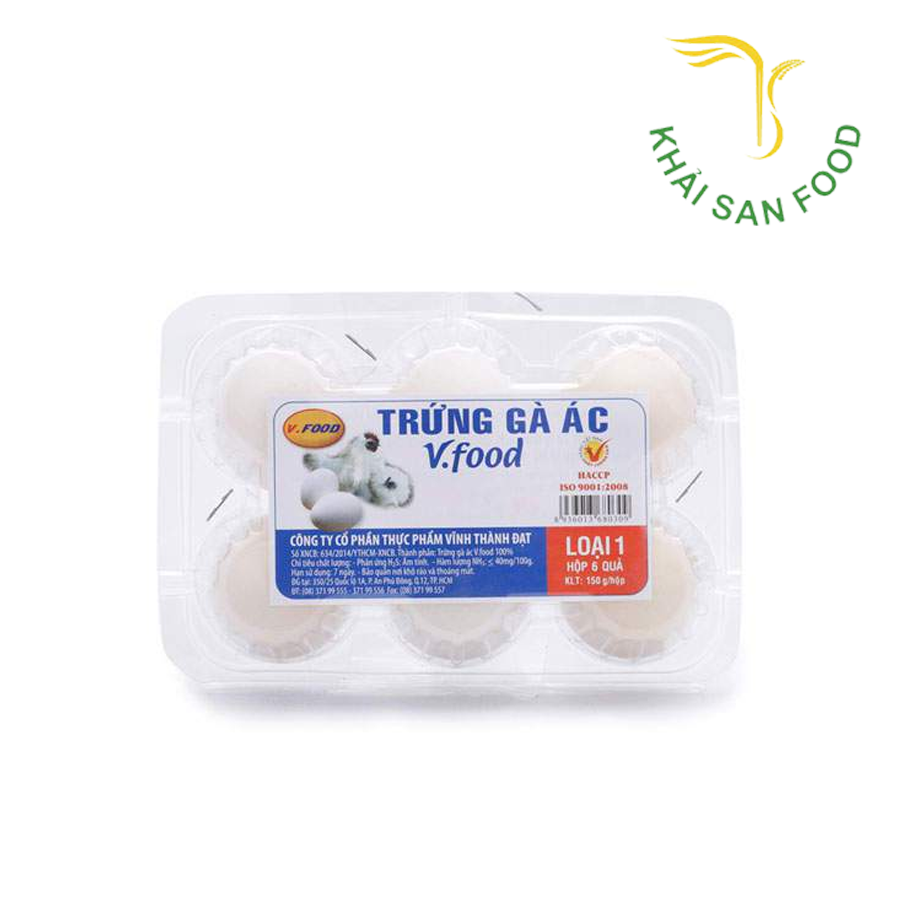 VTD Trứng Gà Ác (Hộp 6 Quả)