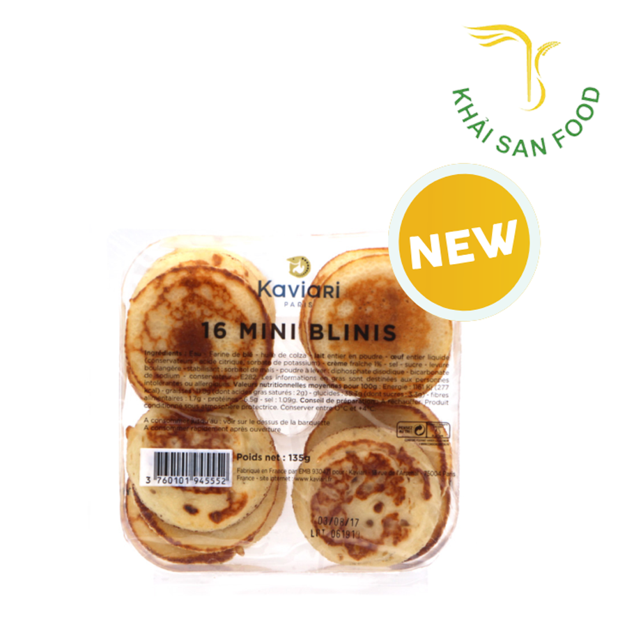 Bánh Xếp Blinis - Kaviari - 16 Mini Blinis ( 135g)