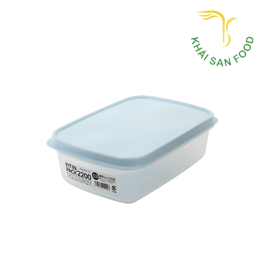 Hộp Nhựa Nắp Dẻo 2200ml (Màu Xanh Mint)