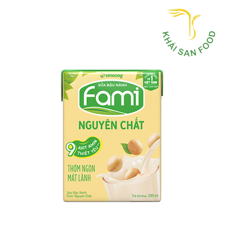 Sữa Đậu Nành Fami Nguyên Chất Hộp 200ml