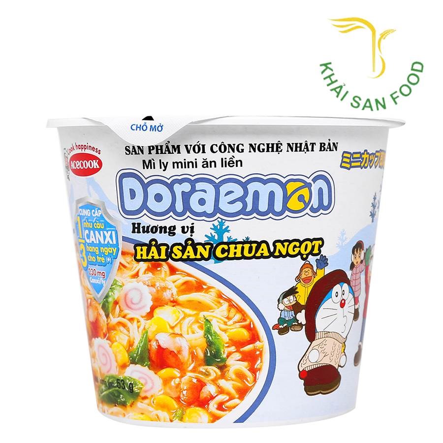 Mì Ly Mini Doraemon Hải Sản Chua Ngọt