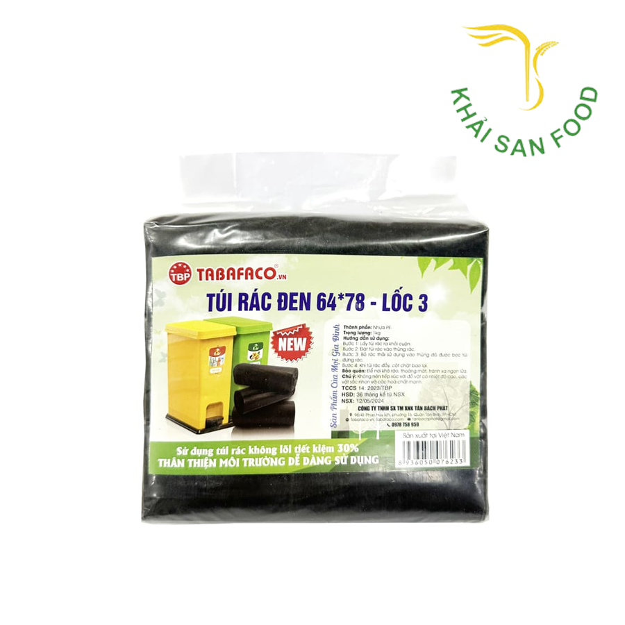 Túi Rác Đen 64*78 - Lốc 3 Cuộn