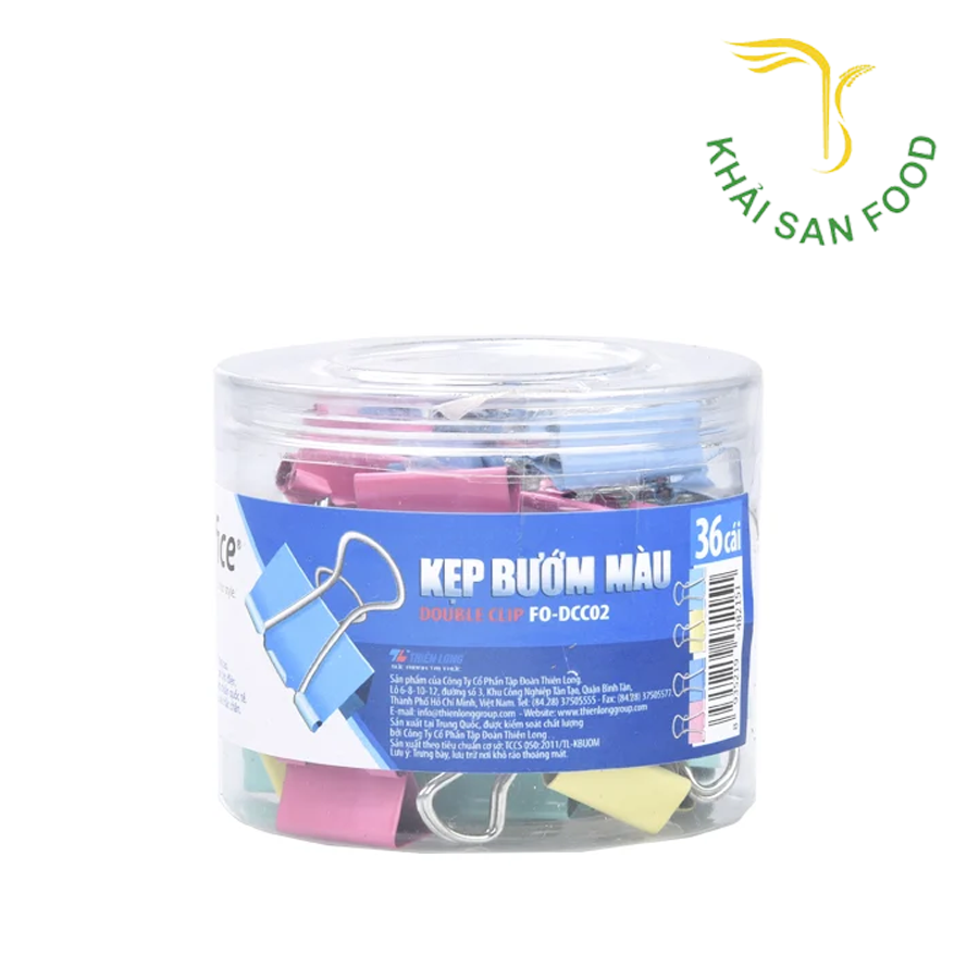 Kẹp Bướm Màu 19mm FO-DCC02 Lốc 12